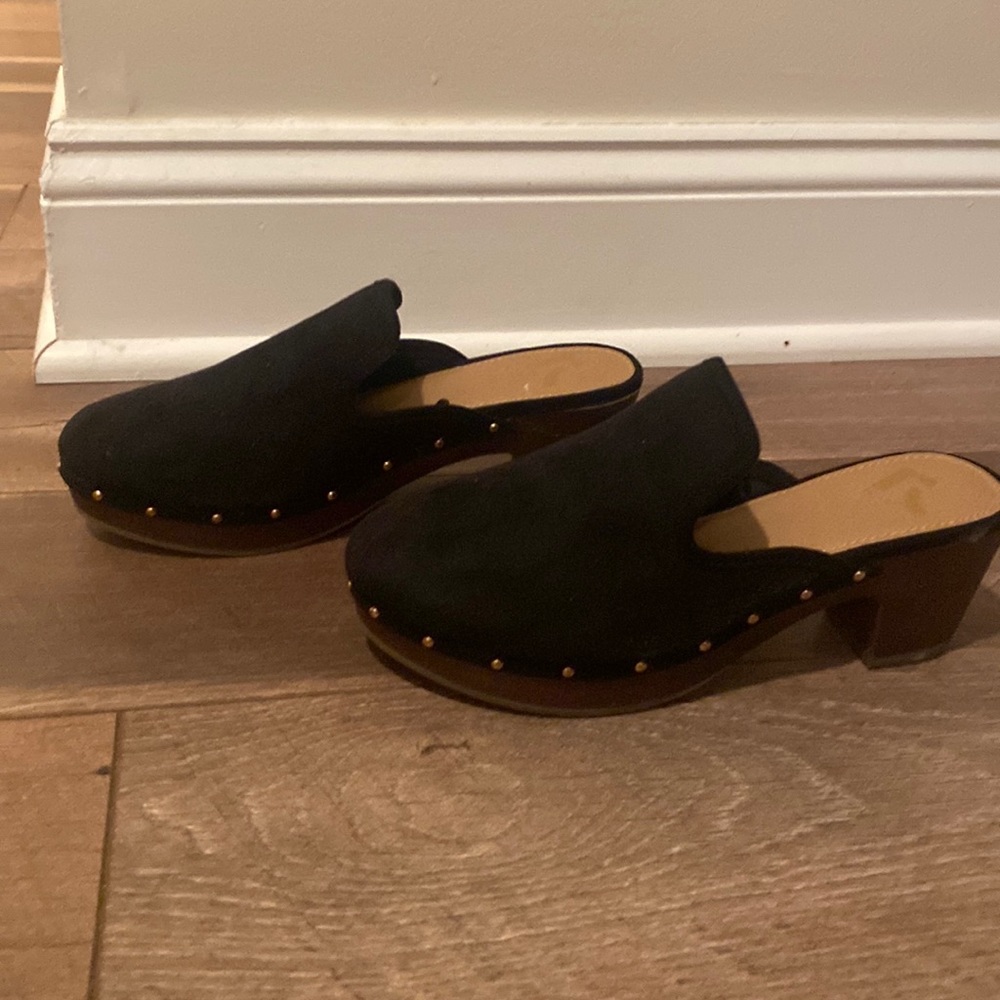 Clogs Black Suede Report Brand